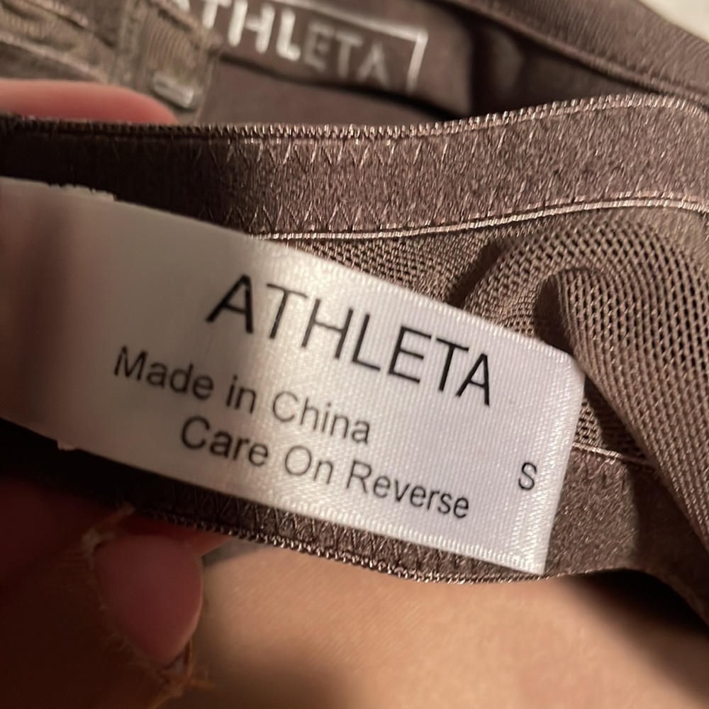 Athleta spandex taupe/gray/ brown dress - Picture 7 of 8